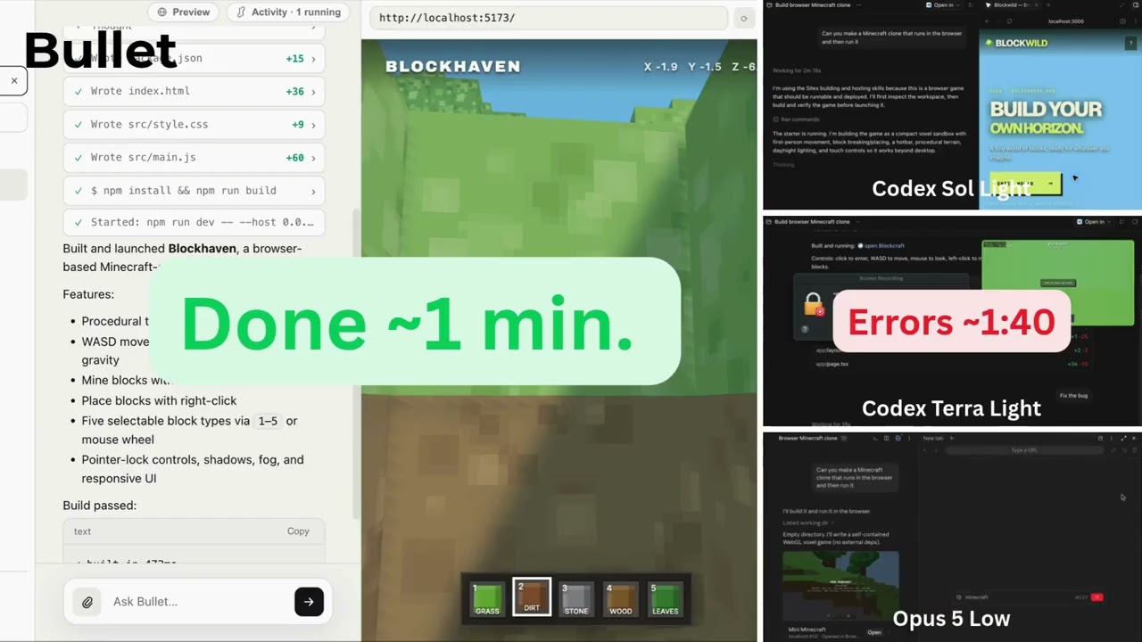 Bullet product demo interface